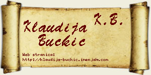 Klaudija Buckić vizit kartica